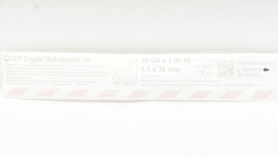 BD 382533 Insyte Autoguard BC Shielded IV Cath. 20Ga x 1.00inch (x)